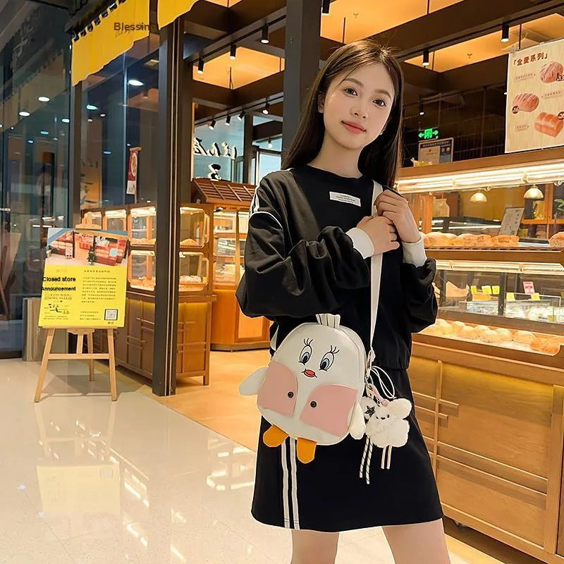 Yalu Nylon Shoulder Bag Unisex Black/White/Yellow-11