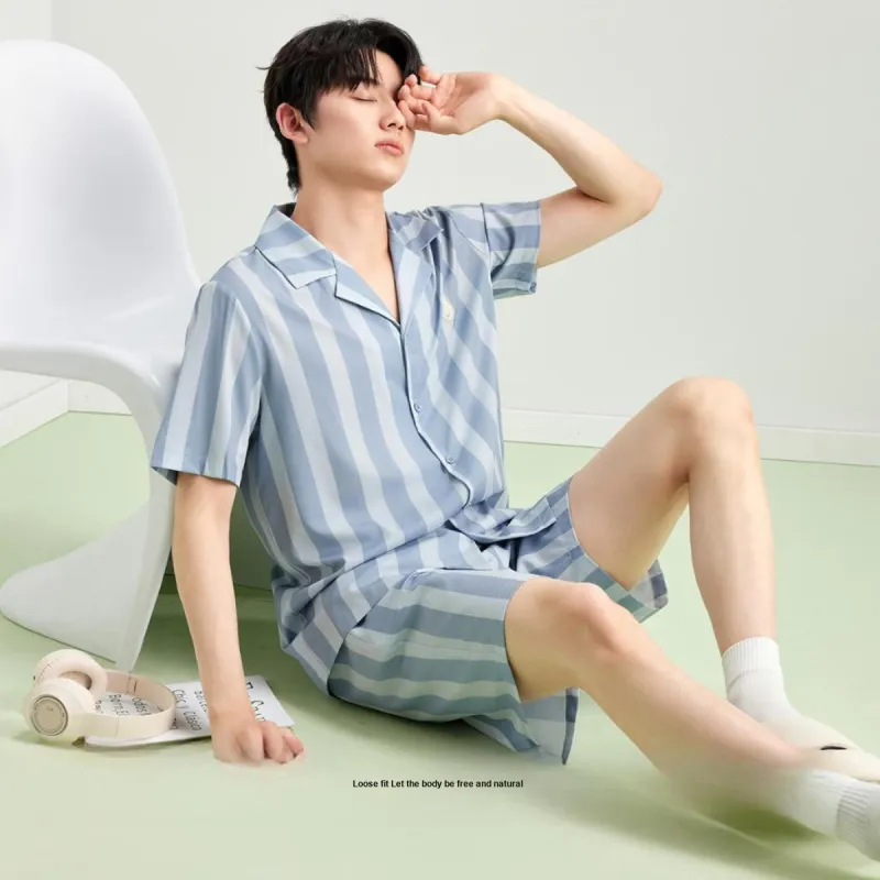 YOUKESHU Men Pajama Sets-10