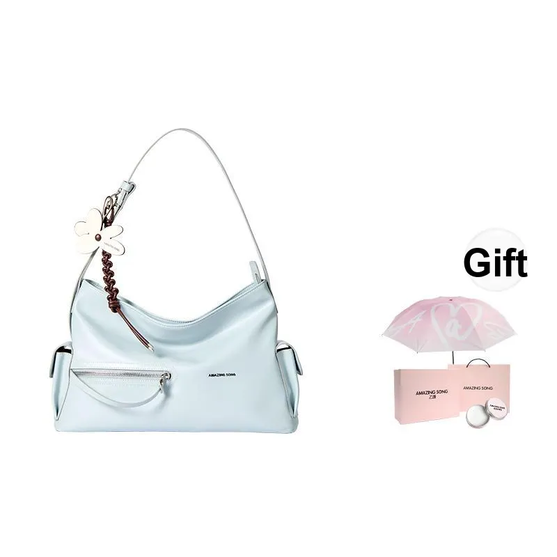 AMAZING SONG Cow Leather, Zip Closure Commute Date Casual Crossbody Bag, Shoulder Bag Women's Multicolor-28