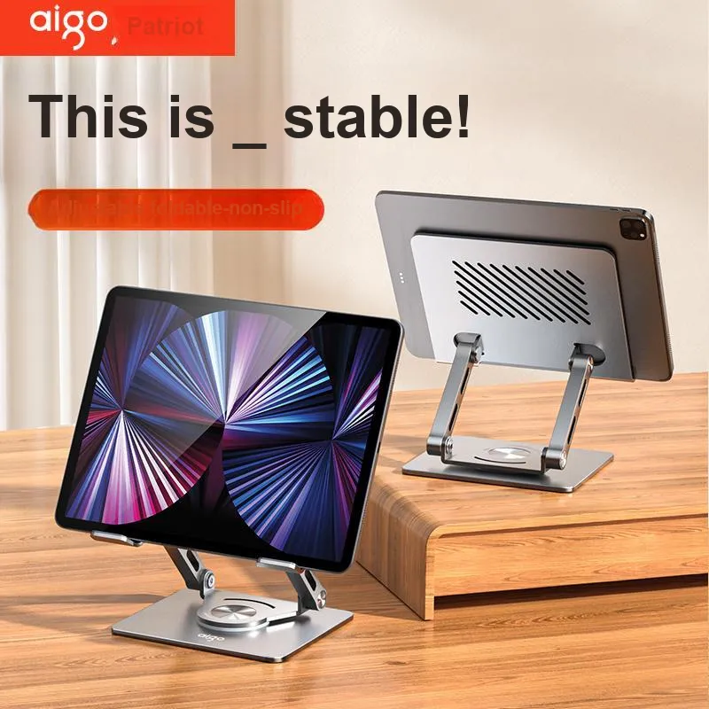 AIGO M22 Tablet Stand IPad Desktop Foldable 360 Rotating Binge-Watching Portable Metal Stand For Lazy People All-1