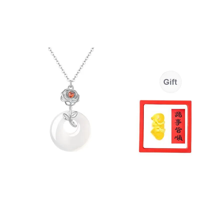 Zheng Tai Fook Chalcedony Necklaces Unisex-3