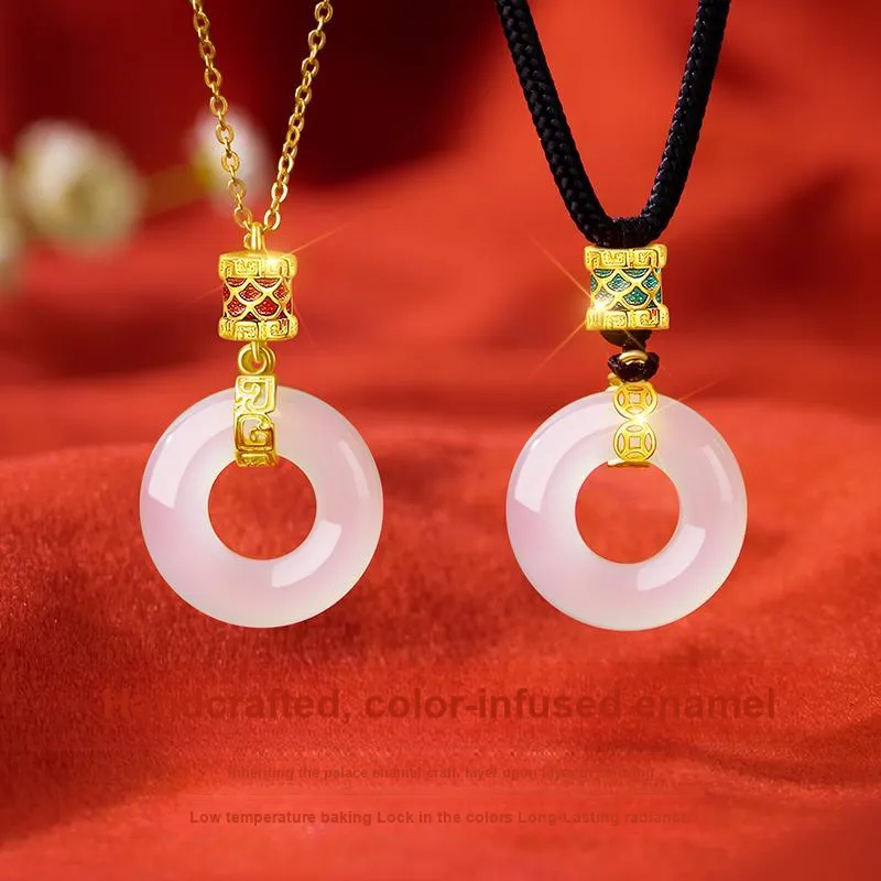 MOLADY Chalcedony Jade Necklace For Women's Unisex-3