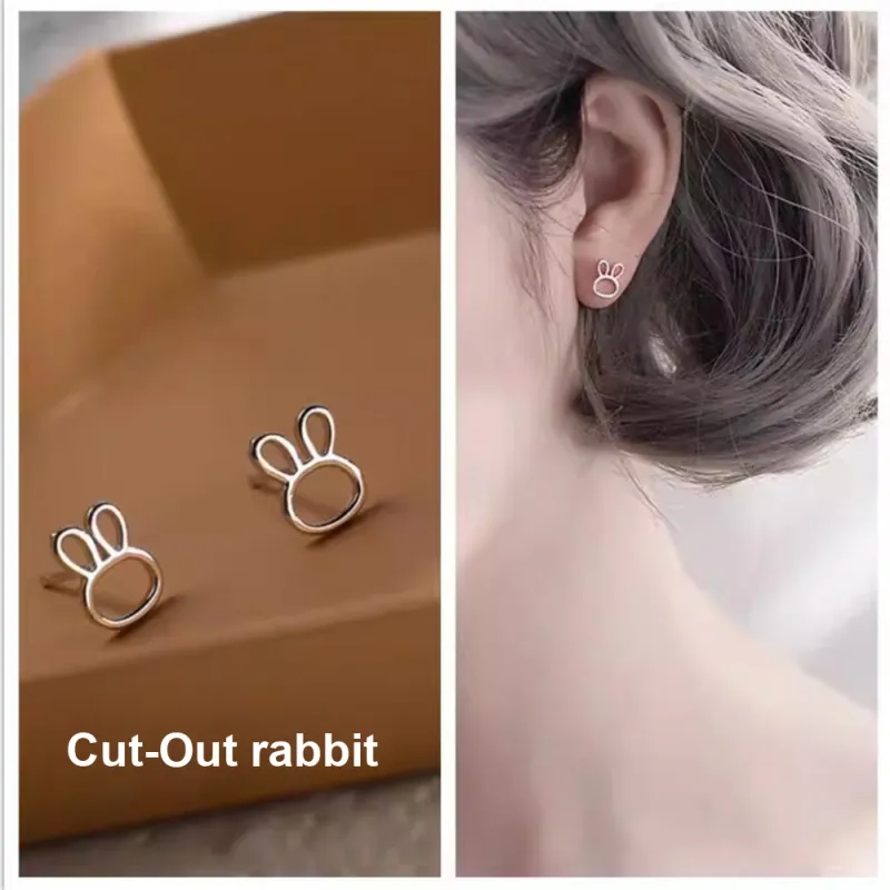 BENNISS Alloy Stud Earrings Unisex-5
