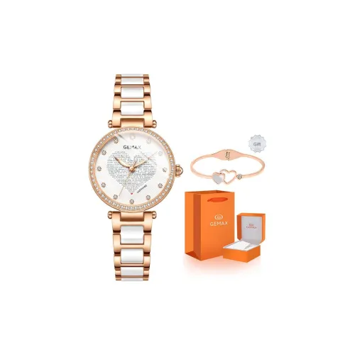 GEMAX Наручные часы Кварцевый механизм Керамика Ремешок Часы Женские Белый циферблат