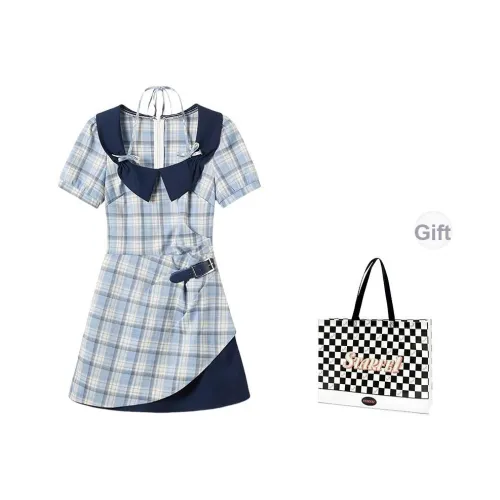 STARFEI Короткое платье с короткими рукавами женское