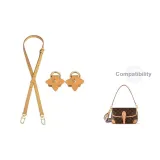 Beeswax 1.5cm Width Adjustable Leather Strap+Abrasion-Resistant Buckle[Upgraded]