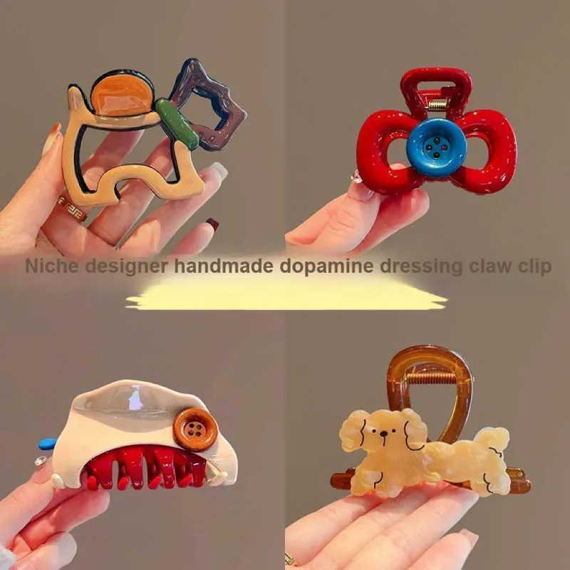 VIVIWELL Plastic Hair Clips Women's-2