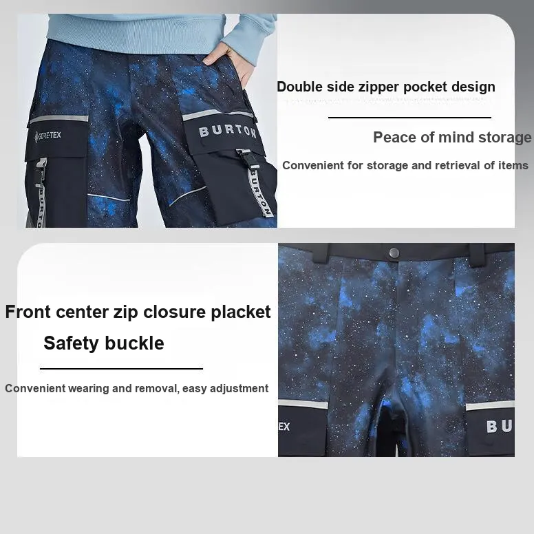 BURTON GORETEX FW/AW24 ORBIT Ski Pants Unisex Blue-4