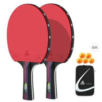 PEAK Ping Pong Paddles Unisex All Wood Black Red Double Beat