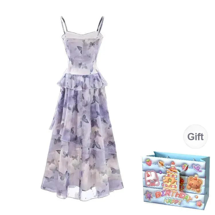 BRASS SCOUT Slip Dress Women's Light Purple-1