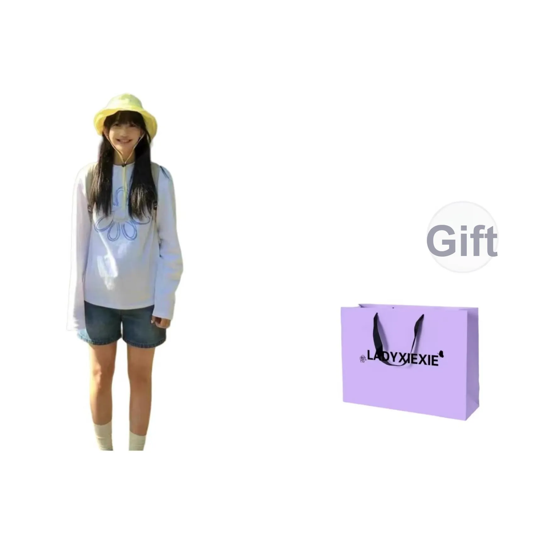 LADYXIEXIE Т-рубашка с оборванным рукавом женская