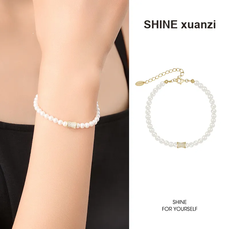 SHINE Shell Pearl, Copper, Zircon Bracelets Women's-5