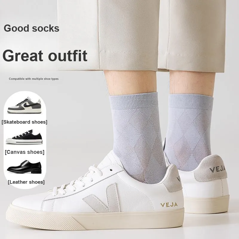 Lan Miao Mid Calf Socks Men's 5 Pack-12