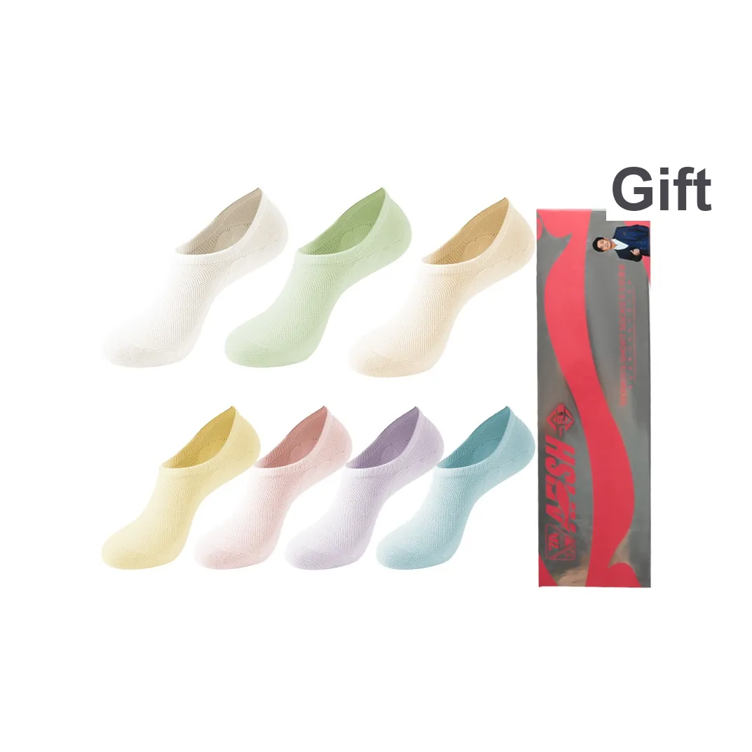 AFISH No Show Socks Women's Gift Box 7 Double Packs