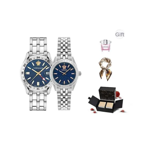 VERSACE Кварцевый механизм Унисекс Часы Pair Table Series 41 мм Зеленый