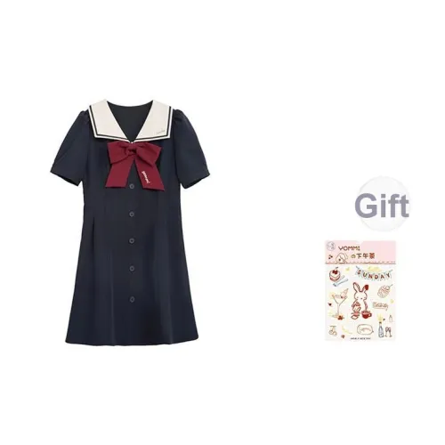 ZIHAN Короткое платье с короткими рукавами женское