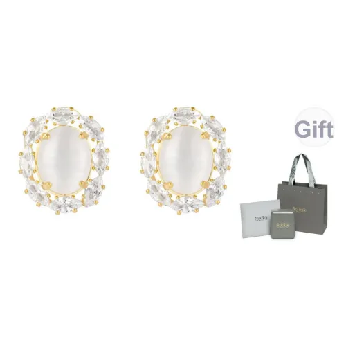 YPYN Сплав Серьги-гвоздики Женские Золото и Серебро