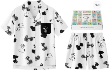 Gongdie x SNOOPY/, Pajama Set Unisex White, Gift Box Set