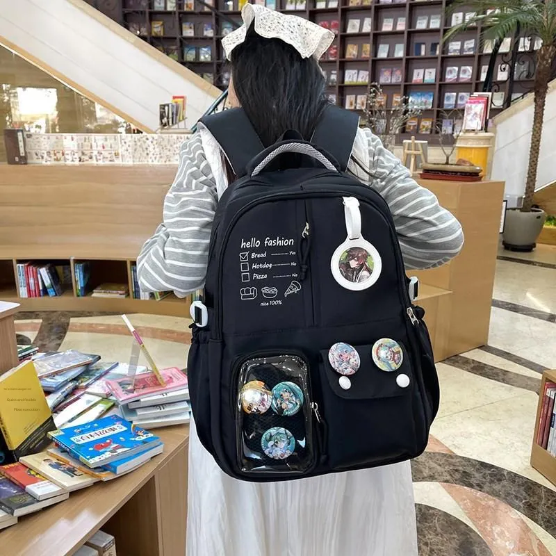 Debecca Composite Cloth Backpack Large Size Unisex Multicolor-5