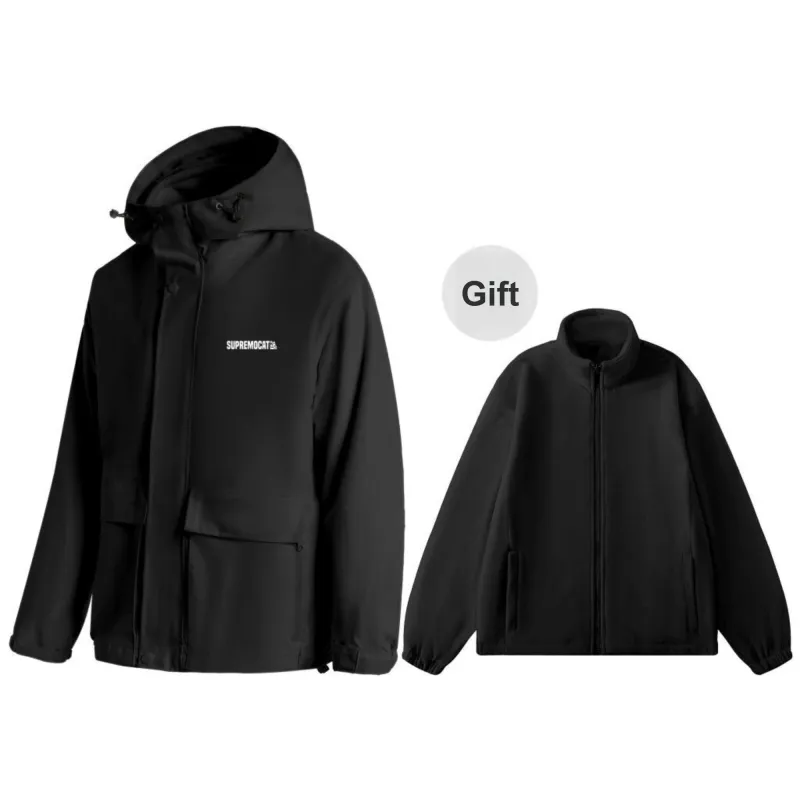 Supremo Cat Waterproof, Windproof, Breathable, Thermal, Cold Resistant, Rainproof Windbreaker Jacket Unisex-0