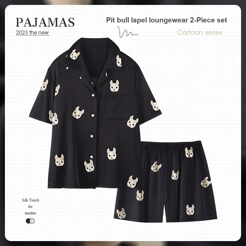 Han Ziduo Pajama Set Women's Mysterious Black-1