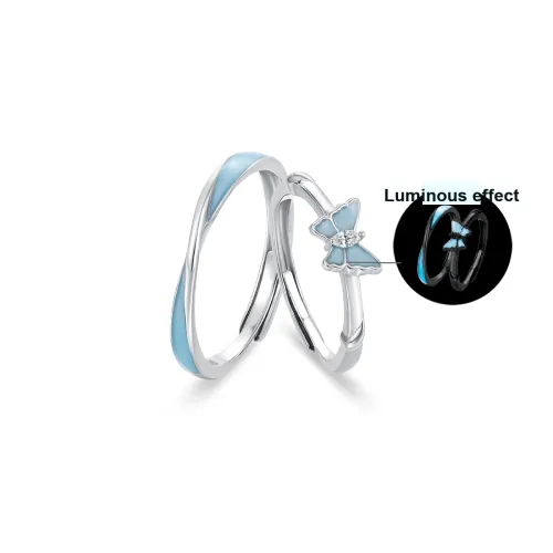 Love Link 925 Sterling Silver Rings Unisex