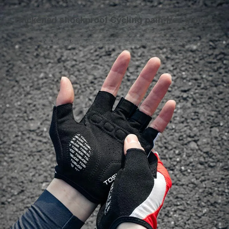 TOSUOD Cycling Gear Cycling Half finger Gloves Outdoor Sports Unisex-8