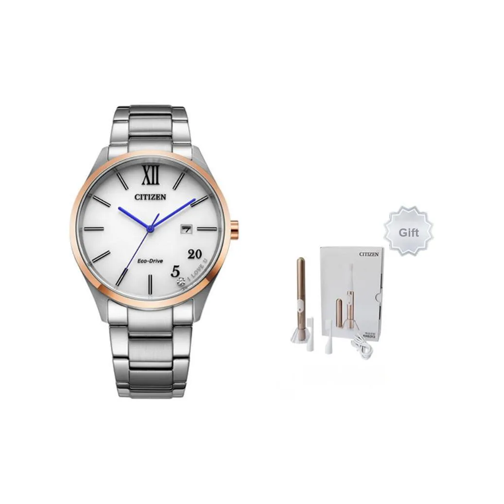 CITIZEN Ecology Drive Collection Солнечный Механизм Нержавеющая сталь Ремешок Часы Мужские Белый Циферблат