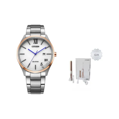 CITIZEN Ecology Drive Collection Солнечный Механизм Нержавеющая сталь Ремешок Часы Мужские Белый Циферблат