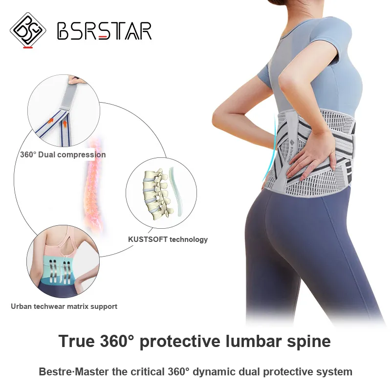 BESTRAY Back Support Braces Protective Rehabilitation Compression Unisex-4