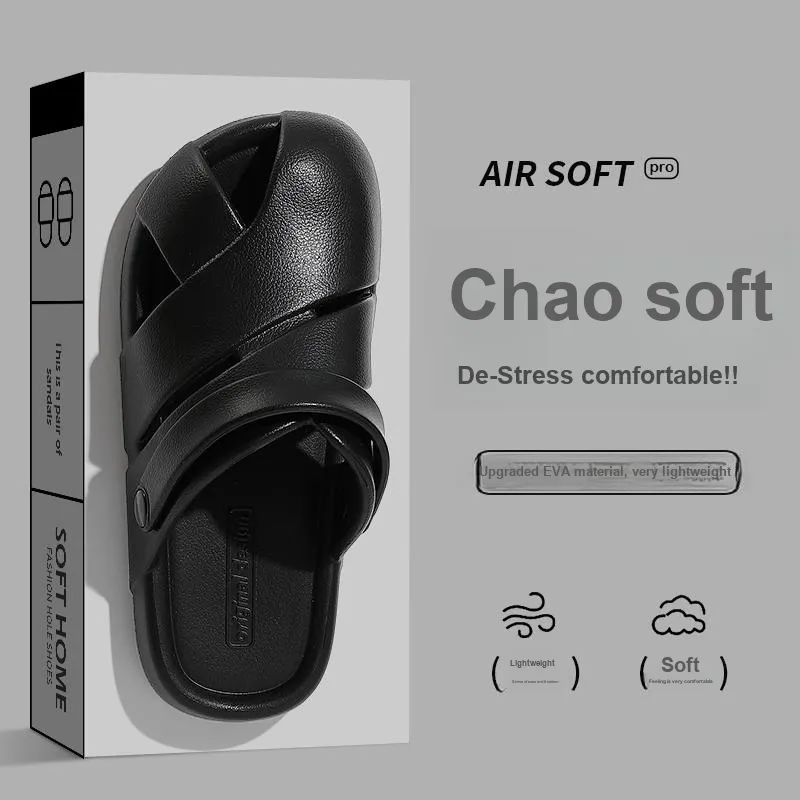 Foot Recreation Unisex Closed Toe Summer Soft Sole Heelless Home Slippers-18