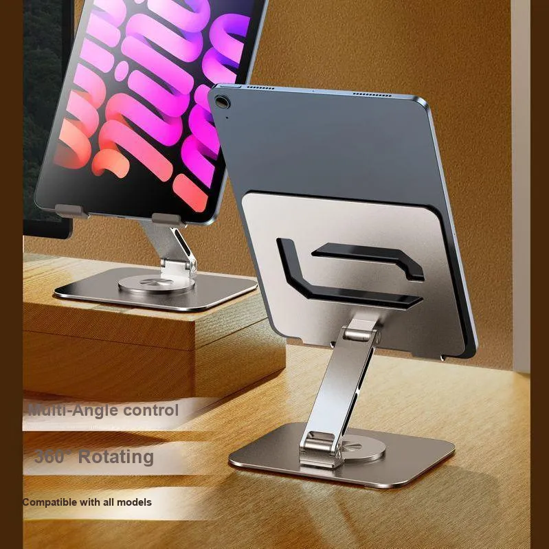 LUCK OU Tablet Stands All Aluminum Alloy All Desktop Rotating IPad Lazy Compatibility With Xiaomi, Huawei, Apple-3