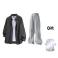Gray+Gray Pants (Includes 1 White T-Shirt)