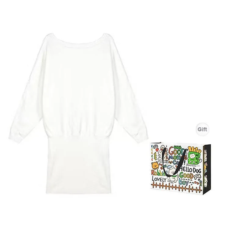 ZVJH Long Sleeved Dresses Women's Ecru-1