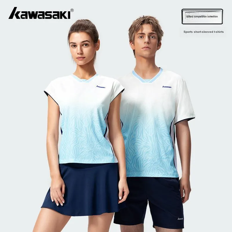 Kawasaki Contest Series Badminton Jersey Women's Light Blue-3
