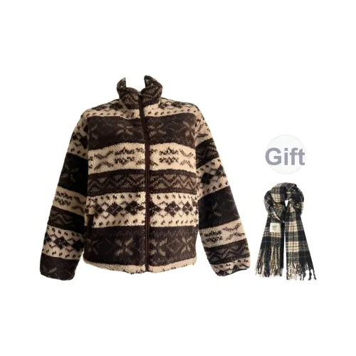 BDGU Кофе Женские Бархатные Куртки