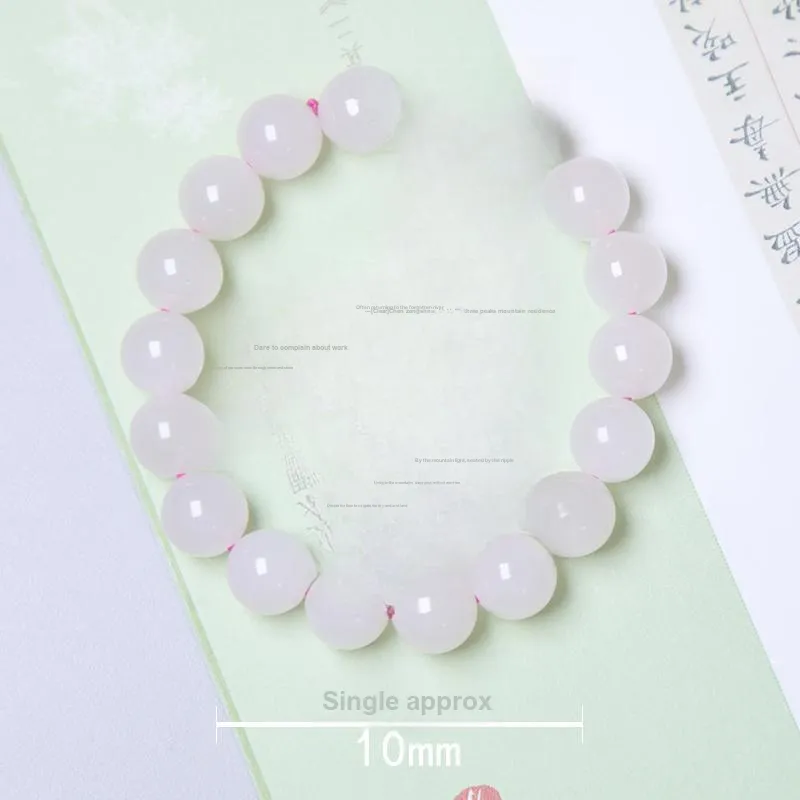 Ingenuity Hetian Jade Bracelets Dusty Pink Unisex-2