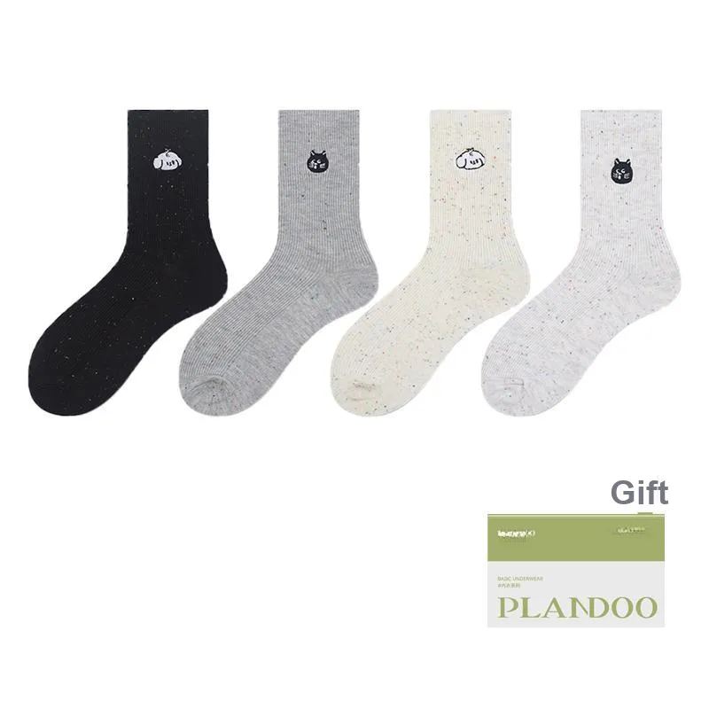 PLANDOO Mid Calf Socks Women's 4 Pack-0