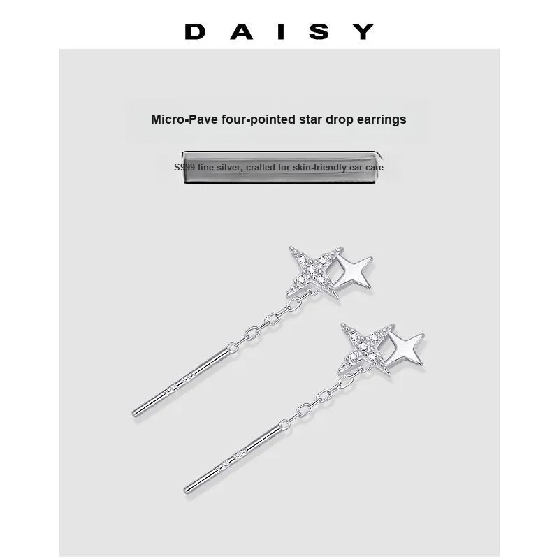 Daisy Dream Full Sterling Silver Earrings Women's-4