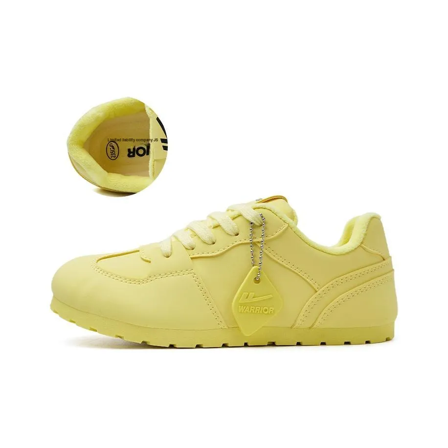 Warrior Warrior Fleece Lined Thin Fleece German Army Trainers Warm Low Top Casual Shoes Women's Yellow 1.0