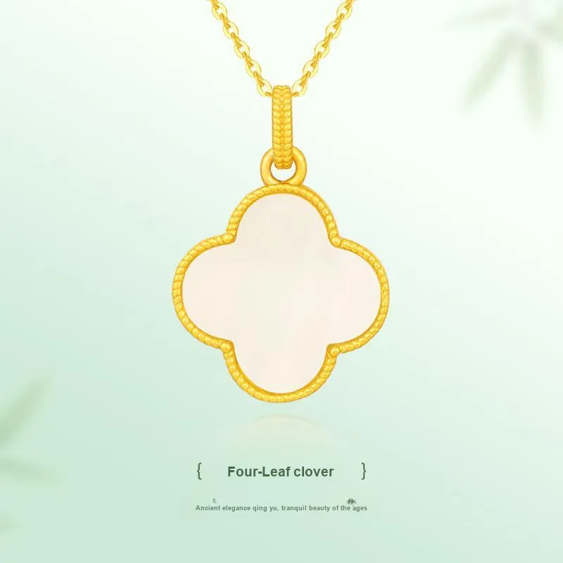 JINLIUFUJIXIANG Hetian Jade Necklaces White Jade/Pale Greenish White Jade Women's-1