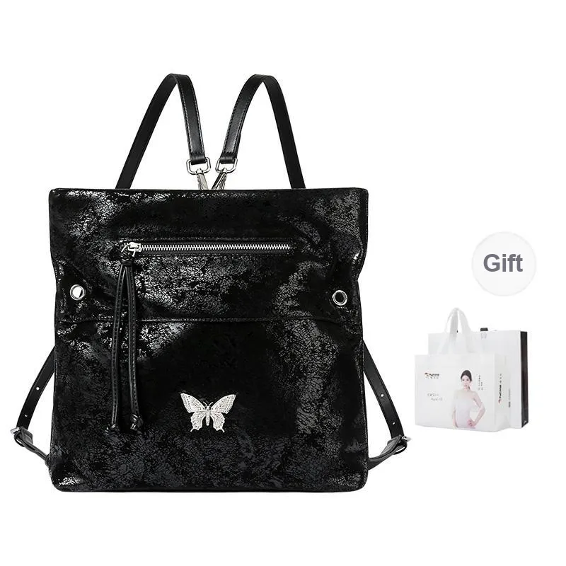 TUCANO Pu University Student Everyday One Shoulder Crossbody Backpack Regular Women's Sequins Black