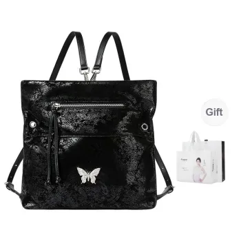 TUCANO Pu University Student Everyday One Shoulder Crossbody Backpack Regular Women's Sequins Black