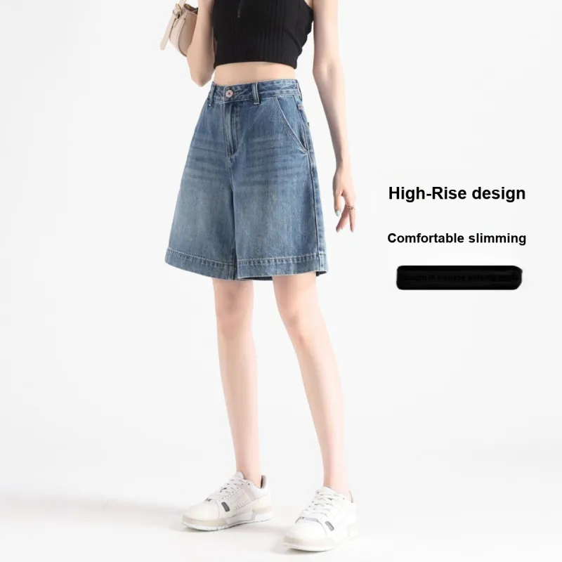 FAWENXIANGZI Denim Shorts Women's-8