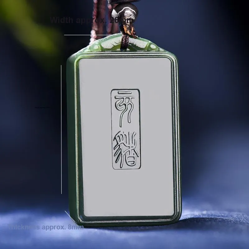 KUNYUYAO Hetian Jade Pendants Green Jade Unisex-57