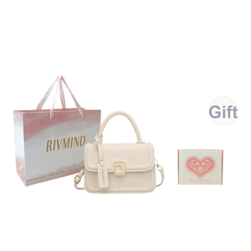 RIVMIND PU Handbag Women's White/Black/Pink/Yellow-21