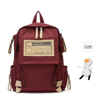 CORALDAISY Fabric Backpack Unisex Good Luck Red/Knight Black