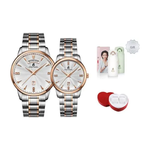 ERNEST BOREL Кварцевый механизм, унисекс, часы JULES, 40 мм, белые