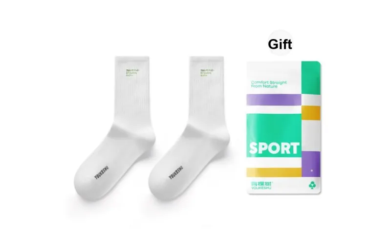 YOUKESHU Mid Calf Socks Unisex Shopping Bag Combo Set-0