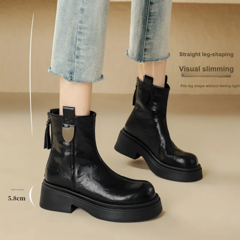 FOXER Ankle Boots Women's Black/Brown-14